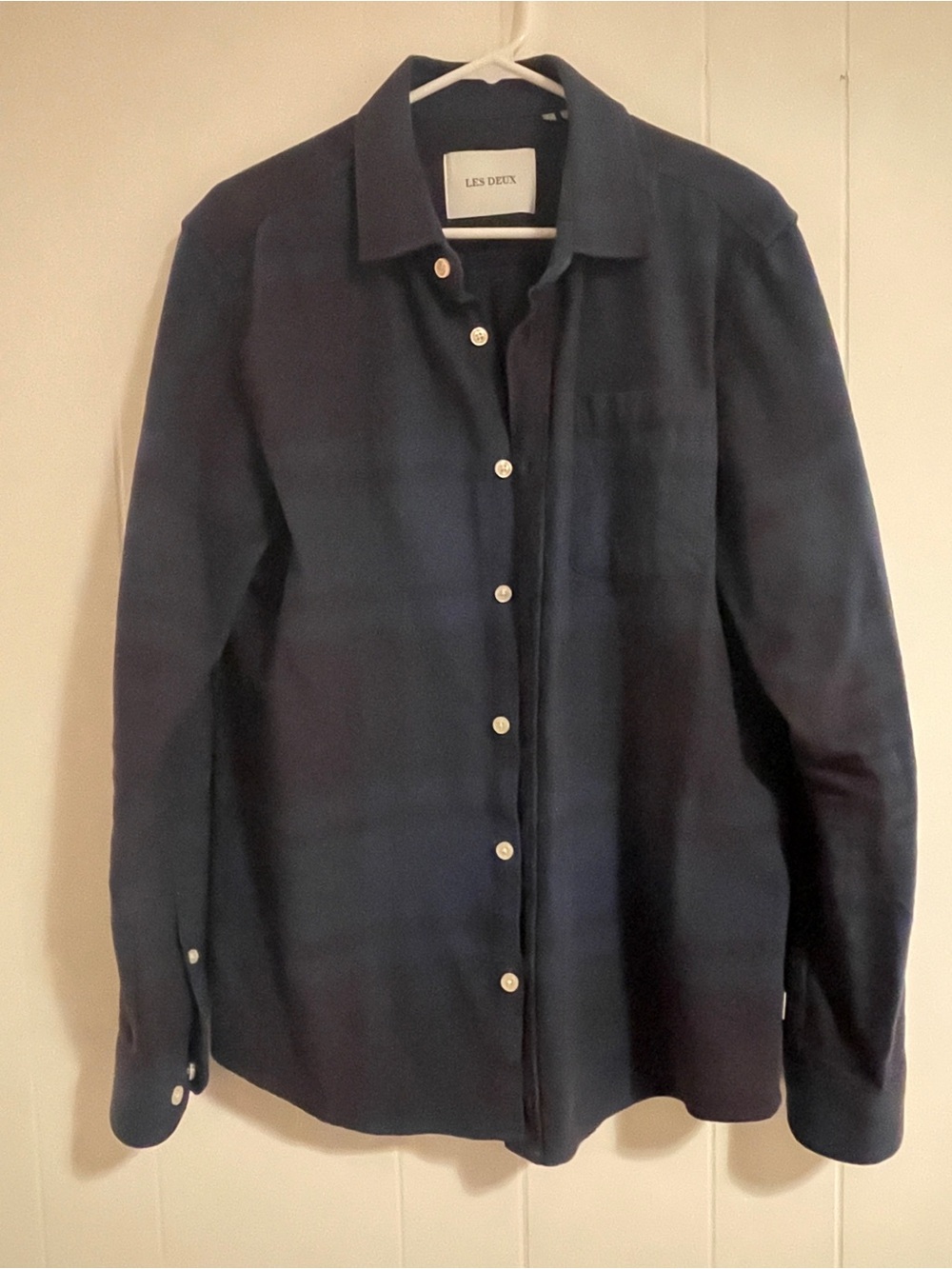 Les Deux Men's Dark Navy “Jeremy” Flannel Shirt